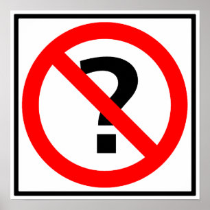 Poster Pas de questions Autoroute