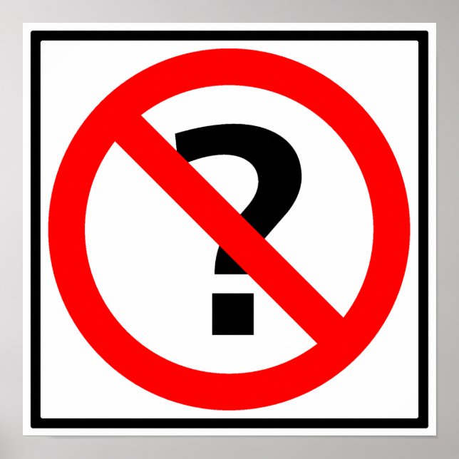 Poster Pas de questions Autoroute (Devant)