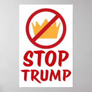 Poster PAS DE ROIS ARRÊTEZ TRUMP Anti-Trump RYW Manif