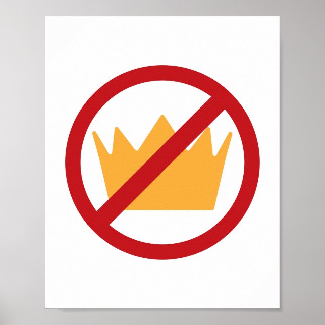 POSTER PAS DE ROIS ! BLANCHE (Devant)