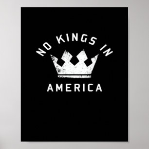 Poster Pas de rois en Amérique Anti Antifascisme Pas de r
