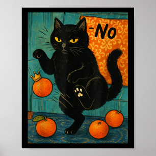 Poster Pas de rois en Amérique Chat noir politique anti-T