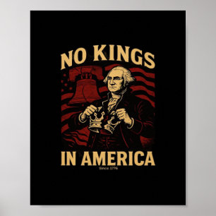 Poster Pas de rois en Amérique depuis 1776 Anti-Donald Tr