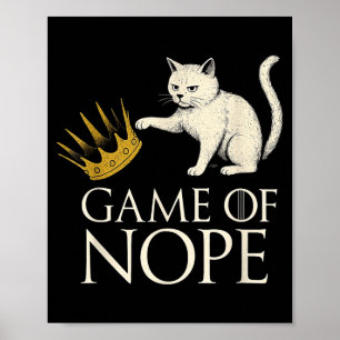Poster Pas de rois en Amérique drôle de chat noir donnant