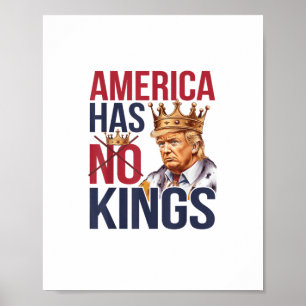 Poster Pas de rois en Amérique Drôle l'Amérique n'a pas d