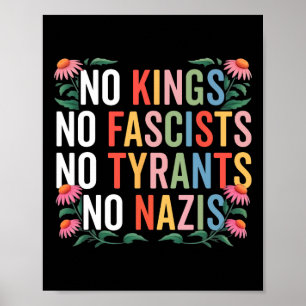 Poster Pas de rois en Amérique Pas de fascistes résister 