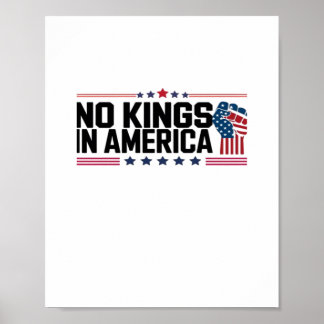Poster Pas de rois en Amérique Style patriotique USA