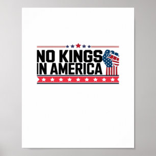 Poster Pas de rois en Amérique USA Minimal Clean