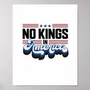 Poster Pas de rois en Amérique USA Rétro Classique