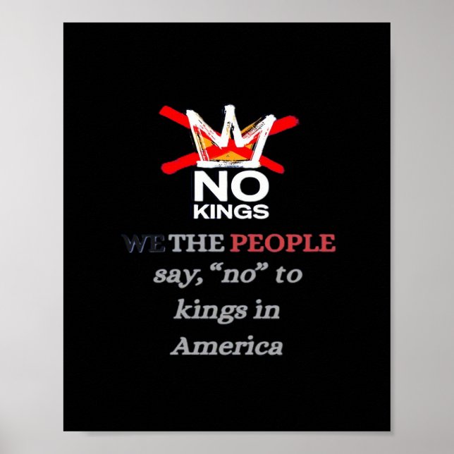 Poster Pas de rois Nous le peuple Style Classique Liberté (Devant)