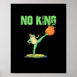 Poster Pas de rois Portland Frog Protest – Drôle d'anti-a