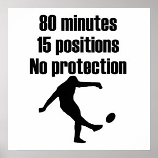 Poster Pas de Rugby de protection