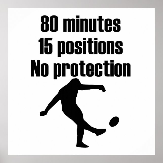 Poster Pas de Rugby de protection (Devant)