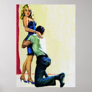 Poster Pas de seconde chance Vintage Pulp Magazine Couver