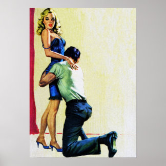 Poster Pas de seconde chance Vintage Pulp Magazine Couver