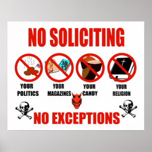Poster Pas de sollicitation