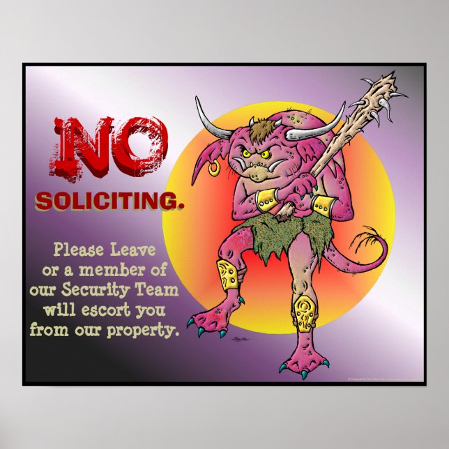 Poster Pas de sollicitation (Devant)