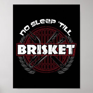 Poster Pas de sommeil jusqu'à Brisket - Funky Barbecue Gr
