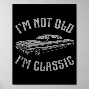 Poster Pas de vieux classique pour les hommes Papa Grand-