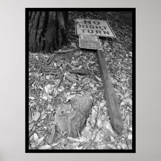 Poster pas de virage à droite