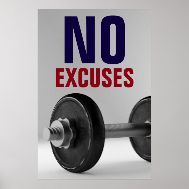 Poster Pas d'examen Bodybuilding Fitness Inspirational (Devant)