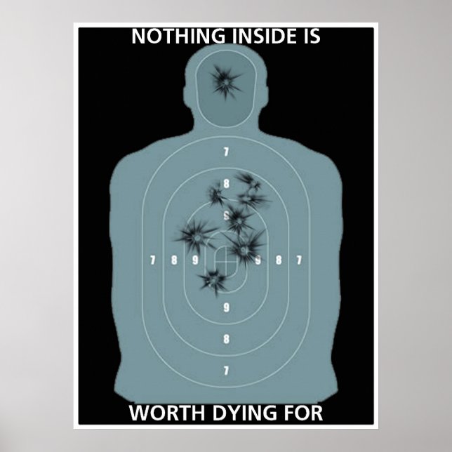 Poster Pas d'intrusion ou d'oser un signe d'intrusion (Devant)