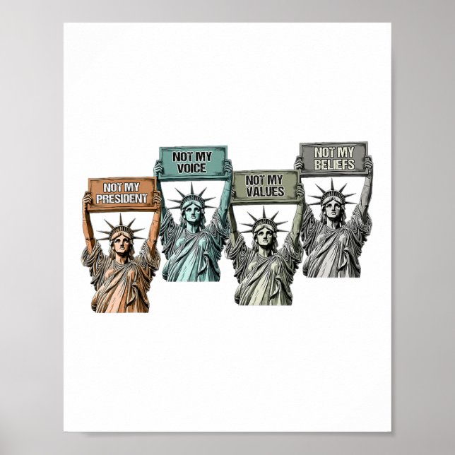 Poster Pas Mon Président Pas Ma Voix Pas Mes Valeurs Pas  (Devant)