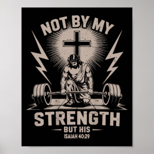 Poster Pas Par Ma Force, Mais Son Entraînement Chrétien D