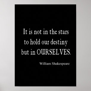 Poster Pas Stars Destiny, Mais Nous-Mêmes Shakespeare Cit