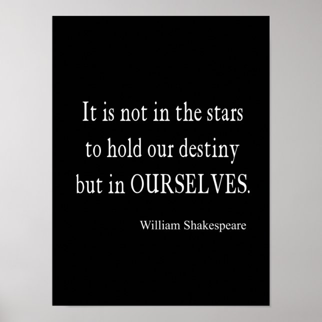 Poster Pas Stars Destiny, Mais Nous-Mêmes Shakespeare Cit (Devant)