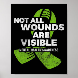 Poster Pas toutes les blessures Visible Santé mentale Sen
