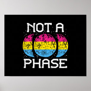 Poster Pas Un Drapeau Pansexuel Phase Lune Drôle Pan Fier