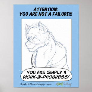 Poster "Pas un échec, juste un travail en cours"