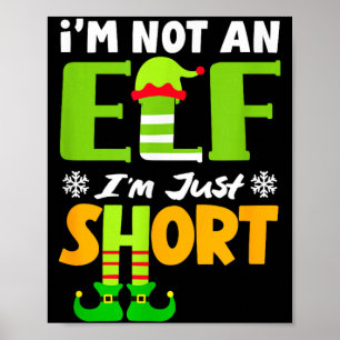 Poster Pas un Elfe Petit Drôle de Noël Petites Personnes