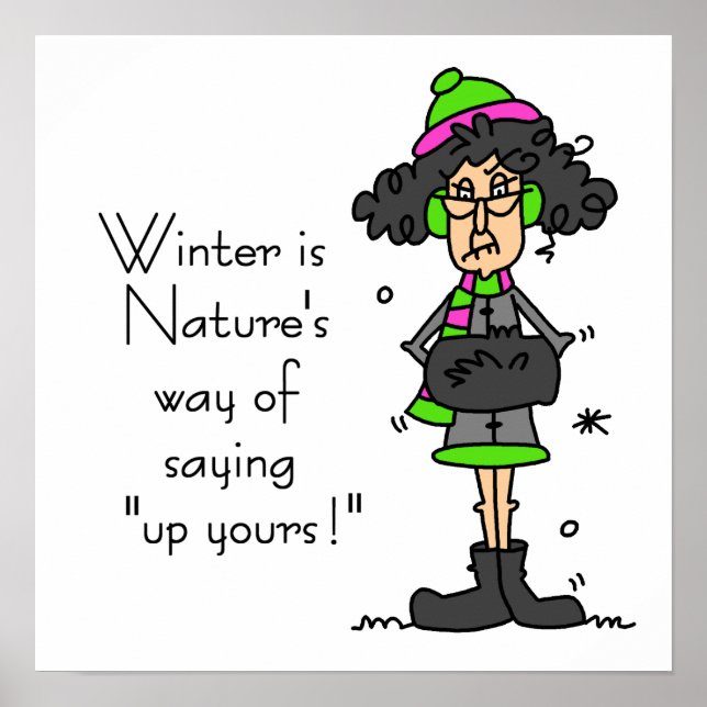 Poster Pas un fan d'hiver (Devant)