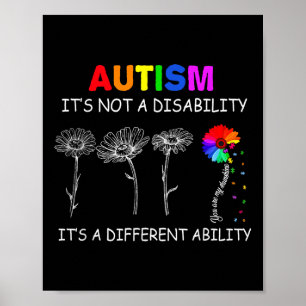 Poster Pas Un Handicap C'Est Une Capacité Différente - Au