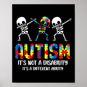 Poster Pas un handicap, c'est une capacité différente Aut