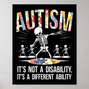 Poster Pas un handicap C'est une capacité différente Auti