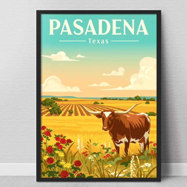 Poster Pasadena Texas vintage (Créateur téléchargé)