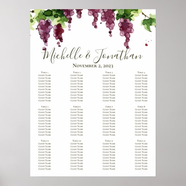 Poster Paso Robles Vignoble Vignoble Mariage Sein Graphiq (Devant)