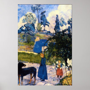 Poster Passage de Bretagne by Eugène Henri Paul Gauguin
