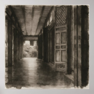 Poster Passage Silencieux – Peinture à l'Encre