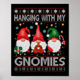 Poster Passer du temps avec mes gnomes de Noël en famille
