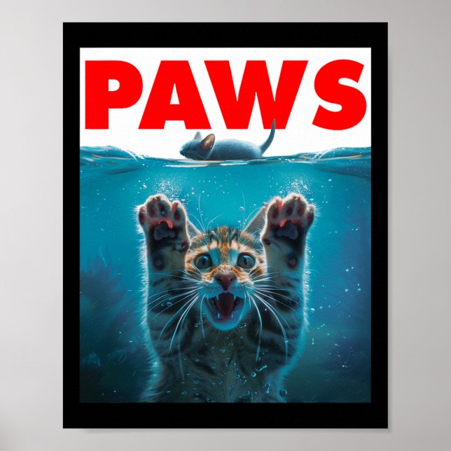 Poster Passes Chat Et Souris Parodie Chaton Humoristique  (Devant)