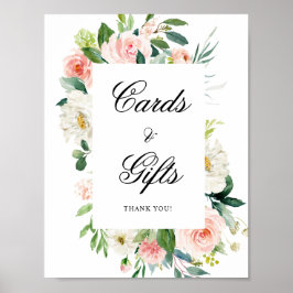 Poster Pastel Blush Pretty Rose Cartes et Cadeaux Mariage