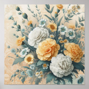 Poster Pastel Carnations