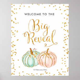Poster Pastel Citrouille Bienvenue à Big Revela