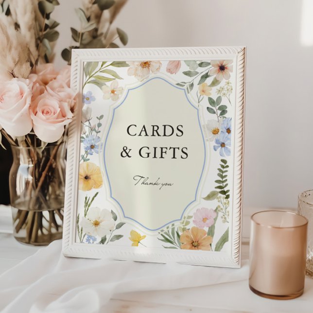 Poster Pastel Floral Cartes et Cadeaux (Créateur téléchargé)