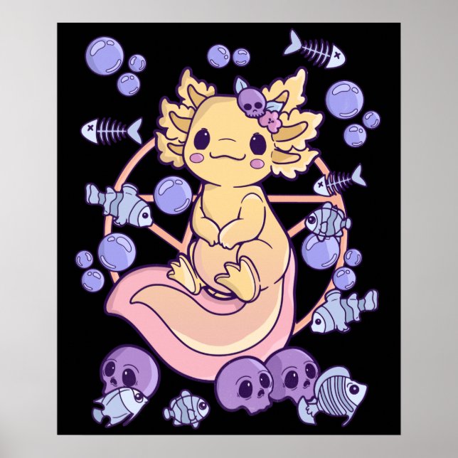 Poster Pastel Goth Halloween Horreur Chibi Déplaisant Kaw (Devant)