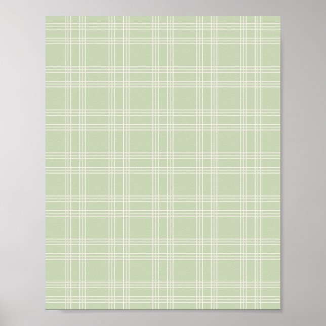Poster Pastel Green En vichy (Devant)